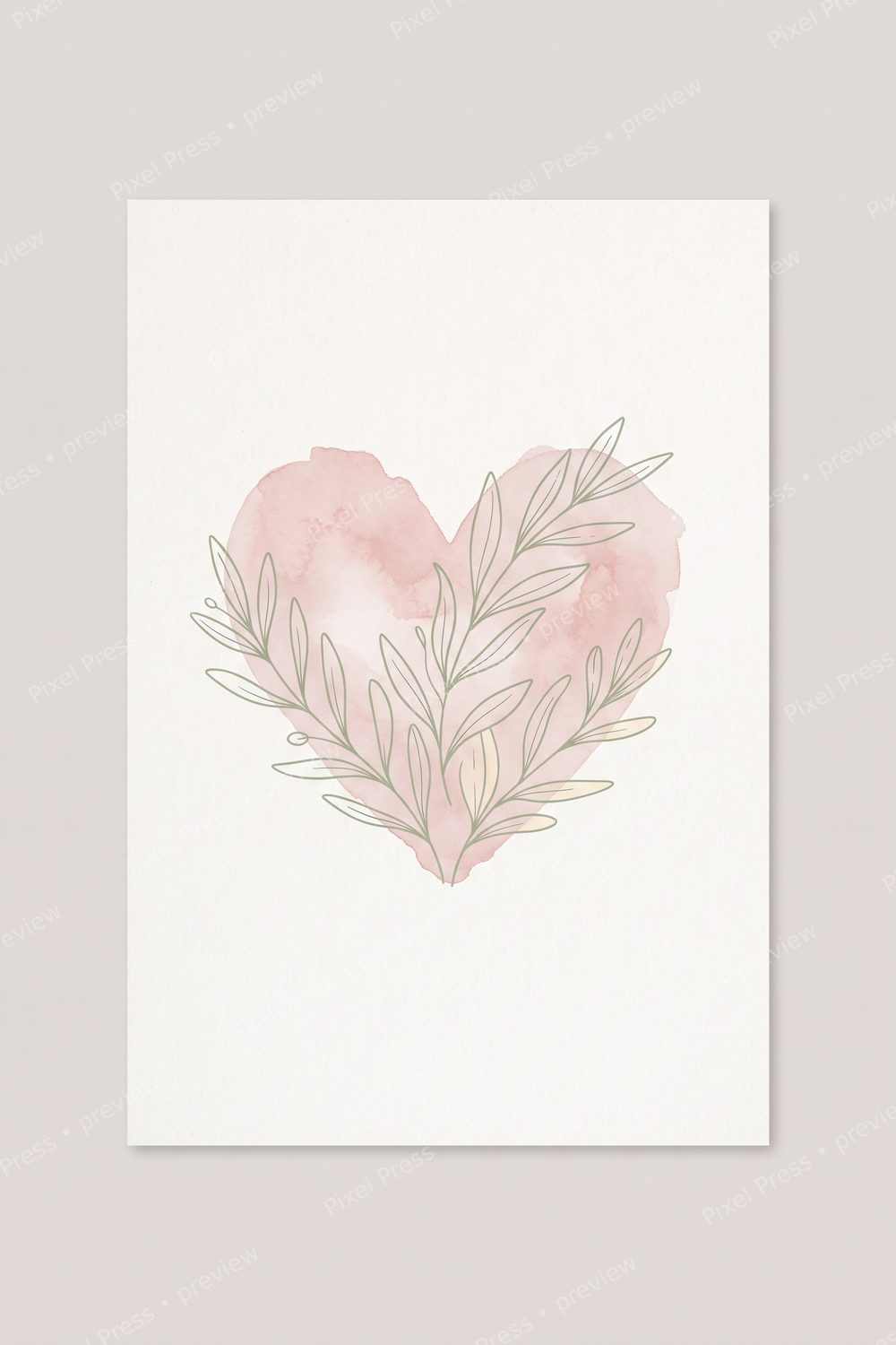 Pastel Valentine Wall Art Set, Neutral Love Wall Art Set, Aesthetic Heart Printable Art, Minimalist Romantic Wall Decor (6 Prints) — artwork preview (watermarked)